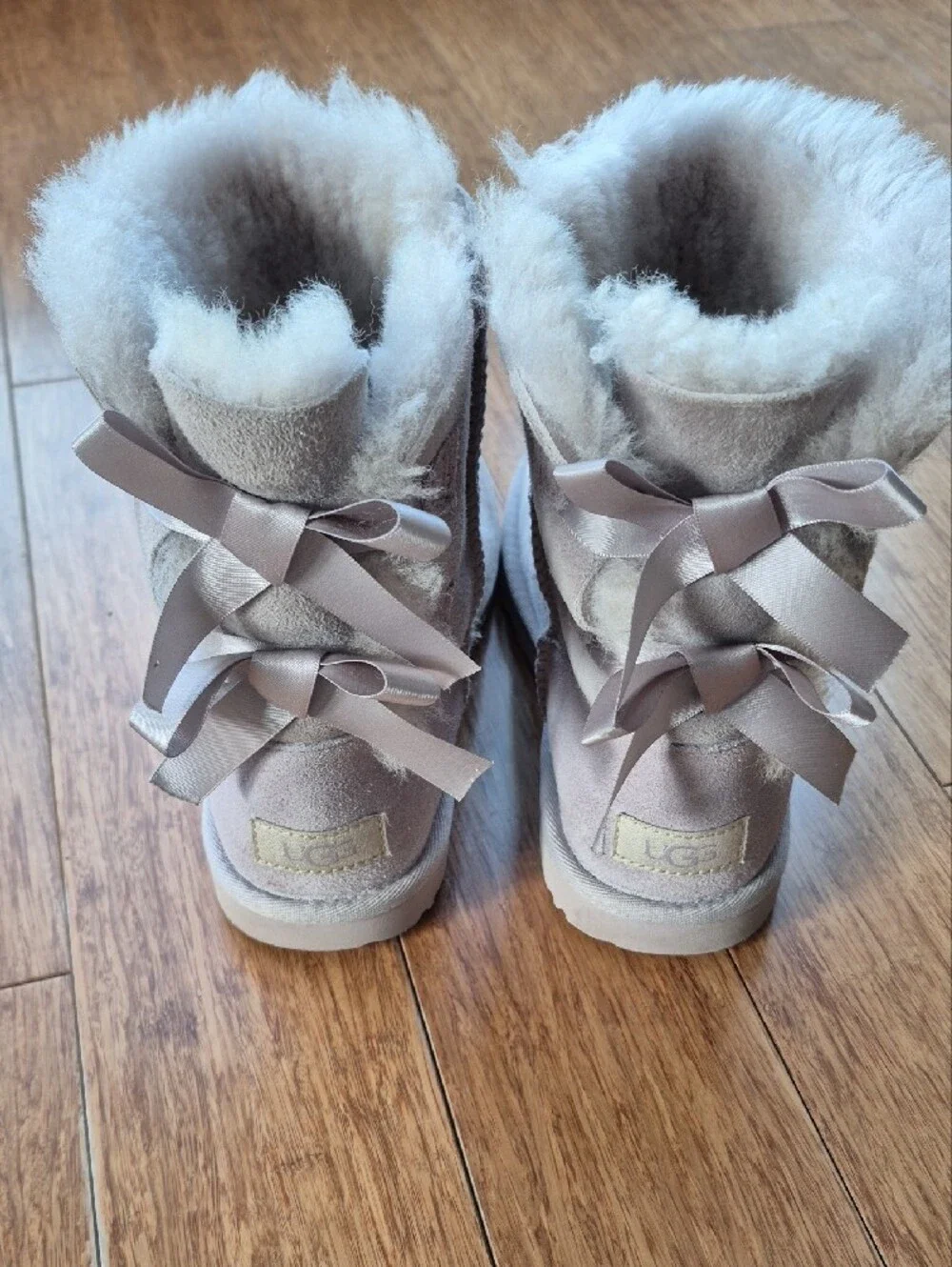 Ugg Kids Suede Shearling Boots - Pale Smoke